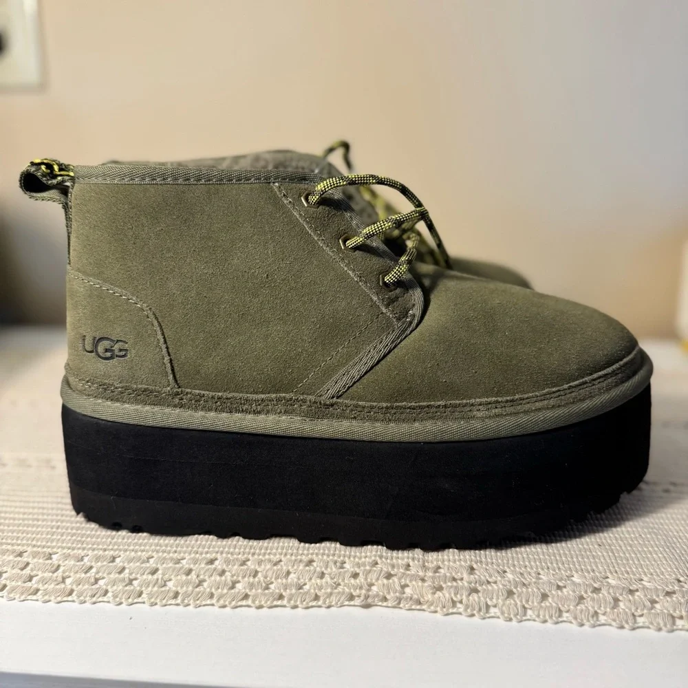Ugg, Neumel Heritage Platform, 1130604, Green & Black Size 8 - Picture 1 of 12